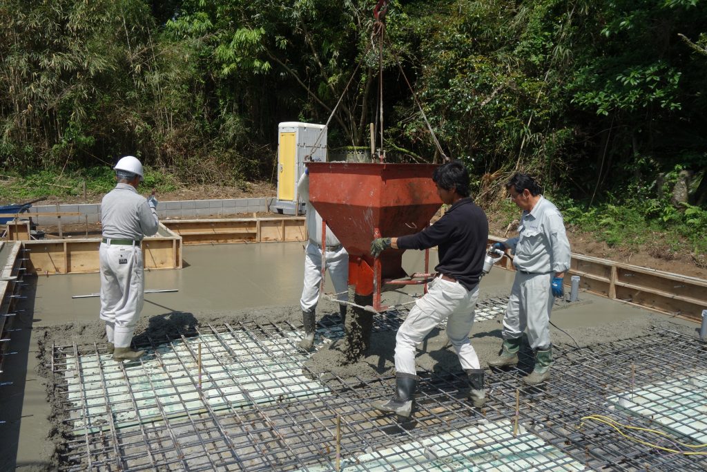 土橋の家　基礎工事状況です。